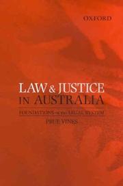 Front cover of Law & justice in Australia by Prue Vines