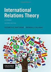 Front cover of International Relations Theory by Elizabeth G. Matthews