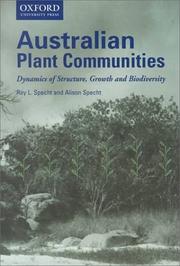 Front cover of Australian plant communities by R. L. Specht