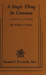 Cover of A single thing in common by William Ferdinand Brown