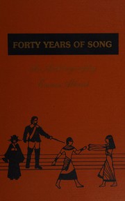 Front cover of Forty years of song by Albani, Emma Dame.
