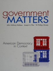 Front cover of Government matters by John Anthony Maltese