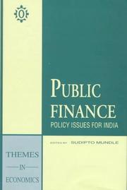 Front cover of Public Finance by Sidipto Mundle