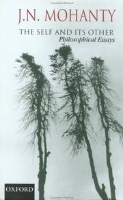 Front cover of The self and its other by J. N. Mohanty