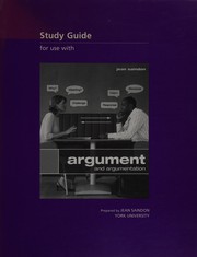 Cover of Study guide for use with Argument and argumentation by Jean Emmett Saindon