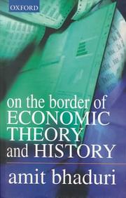 Cover of On the border of economic theory and history by Amit Bhaduri