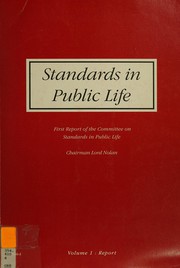 Front cover of Standards in public life by Great Britain. Committee on Standards in Public Life.