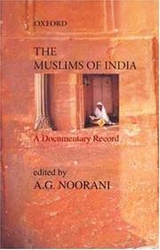Cover of The Muslims of India by Abdul Gafoor Abdul Majeed Noorani