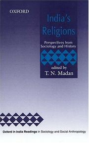 Front cover of India's religions by T. N. Madan
