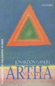Cover of Artha by Jonardon Ganeri