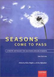 Front cover of Seasons come to pass by Es'kia Mphahlele