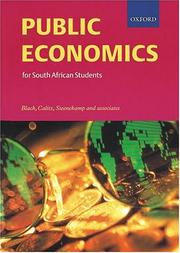 Front cover of Public economics for South African students by P. A. Black