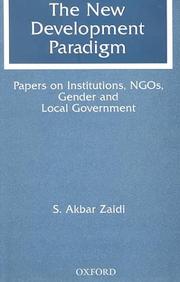 Cover of The new development paradigm by S. Akbar Zaidi