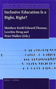 Front cover of Inclusive Education Is a Right, Right? by Matthew Krehl Edward Thomas