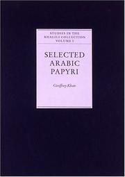 Cover of Arabic papyri by Geoffrey Khan