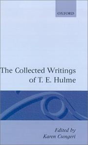 Front cover of The collected writings of T.E. Hulme by T. E. Hulme