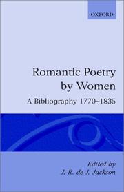 Cover of Romantic poetry by women by J. R. de J. Jackson