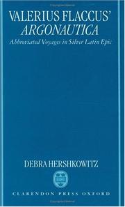 Front cover of Valerius Flaccus' Argonautica by Debra Hershkowitz