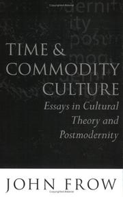 Cover of Time and commodity culture by John Frow