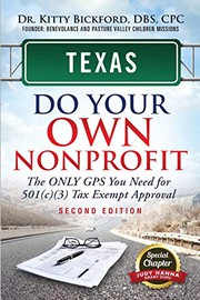 Front cover of TEXAS Do Your Own Nonprofit by Kitty Bickford