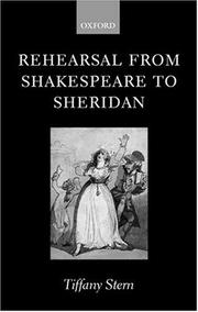 Front cover of Rehearsal from Shakespeare to Sheridan by Tiffany Stern