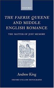 Front cover of The Faerie Queene and Middle English romance by King, Andrew