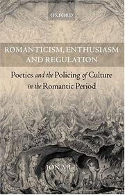 Front cover of Romanticism, Enthusiasm, and Regulation by Jon Mee