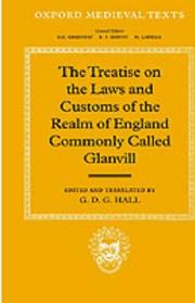 Cover of Tractatus de legibus et consuetudinibus regni Anglie by Ranulf de Glanville