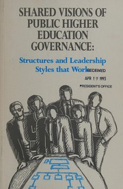 Front cover of Shared visions of public higher education governance by Edgar B. Schick