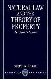 Front cover of Natural law and the theory of property by Stephen Buckle