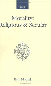 Cover of Morality, religious and secular by Mitchell, Basil.