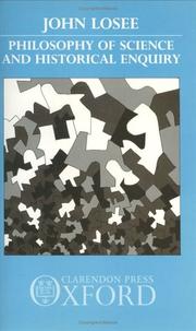 Front cover of Philosophy of science and historical enquiry by Losee, John.