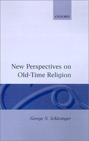 Front cover of New perspectives on old-time religion by George N. Schlesinger