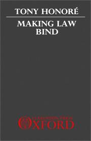Cover of Making law bind by Tony Honoré