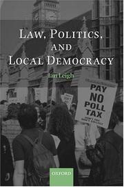 Front cover of Law, politics, and local democracy by I. Leigh