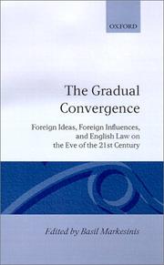 Cover of The Gradual Convergence by Basil Markesinis