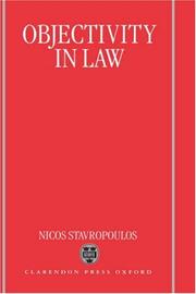 Cover of Objectivity in law by Nicos Stavropoulos