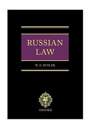 Front cover of Russian law by William Elliott Butler