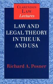 Front cover of Law and legal theory in England and America by Richard A. Posner