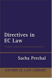 Cover of Directives in EC law by Sacha Prechal