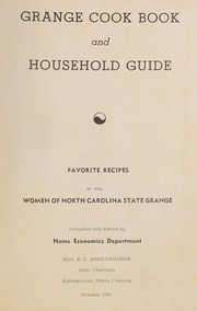 Front cover of Grange cook book and household guide by Bodenheimer, E. L. Mrs