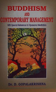 Cover of Buddhism and contemporary management by D. Gopalakrishna