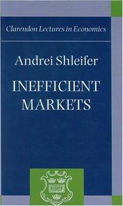 Cover of Inefficient Markets by Andrei Shleifer