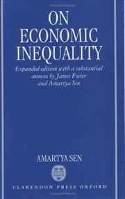 Front cover of On economic inequality by Amartya Sen