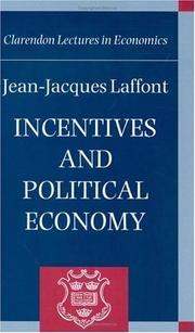 Cover of Incentives and political economy by Jean-Jacques Laffont