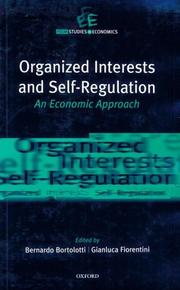 Front cover of Organized interests and self-regulation by Bernardo Bortolotti