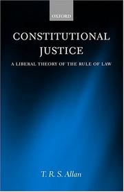Front cover of Constitutional justice by T. R. S. Allan