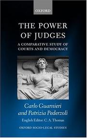 Front cover of The power of judges by Carlo Guarnieri