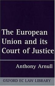 Cover of The European Union and Its Court of Justice (Oxford Ec Law Library) by Anthony Arnull