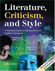 Front cover of Literature, Criticism and Style by Steven Croft         